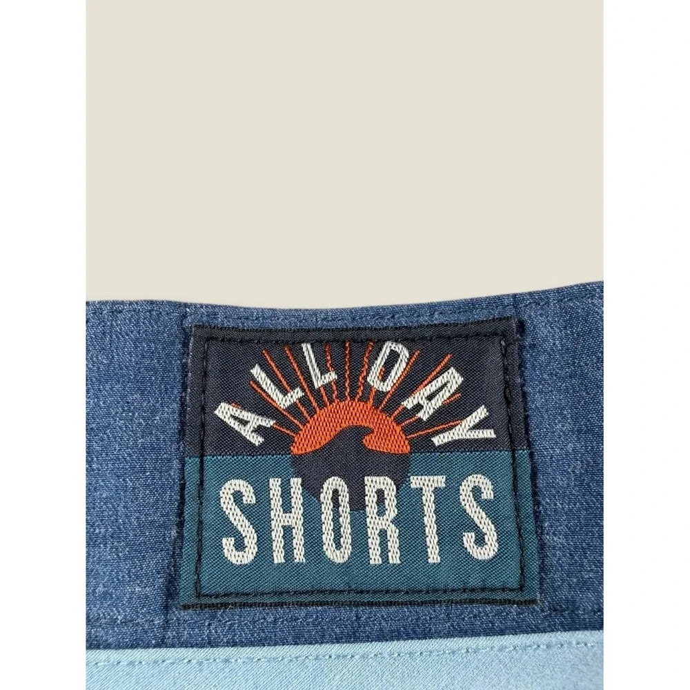 Faherty All Day Shorts Mens 36 Blue Hybrid Stretch Swim Chino MSC0012